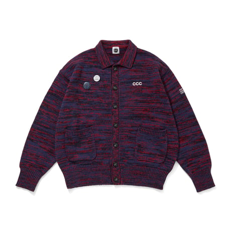 MIX KNIT CATDIGAN WITH BADGE_JAZZ