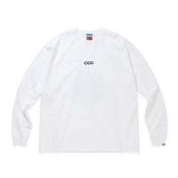 EMBROIDERY LOGO　COTTON L/S T-SHIRT_CCC_WHITE