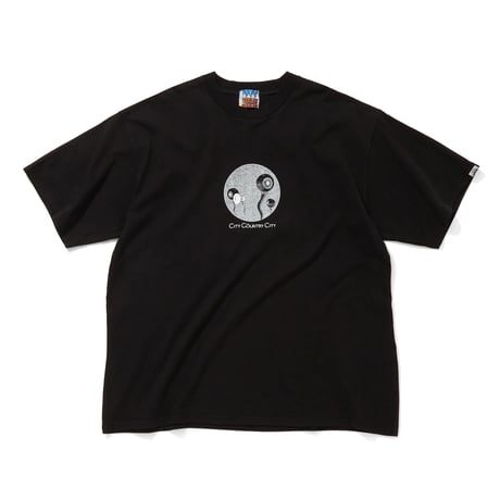 GARMENT DYE COTTON T-SHIRT_PLOY A_ARTWORK BY Abu Qadim Haqq_BLACK