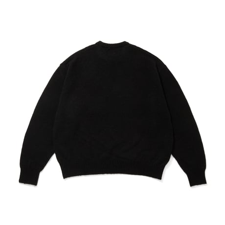 MOHAIR SWEATER WITH BADGE_BLACK
