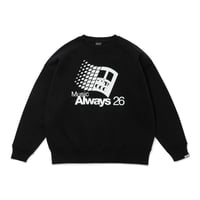 ISNESS MUSIC x CITY COUNTRY CITY_CREW NECK SWEATSHIRT_MUSIC ALWAYS 26_BLACK