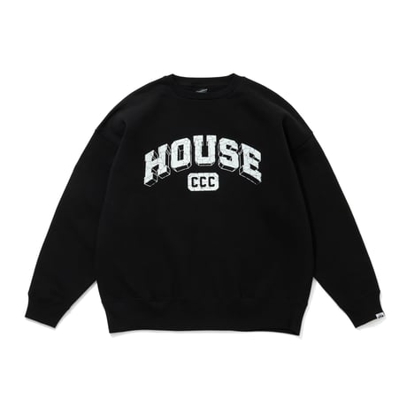 ISNESS MUSIC x CITY COUNTRY CITY_CREW NECK SWEATSHIRT_HOUSE_BLACK