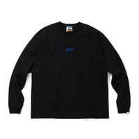 EMBROIDERY LOGO　COTTON L/S T-SHIRT_CCC_BLACK