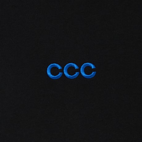 EMBROIDERY LOGO　COTTON L/S T-SHIRT_CCC_BLACK