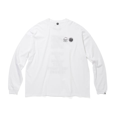ISNESS MUSIC  x CITY COUNTRY CITY _L/S T-SHIRT_WHITE