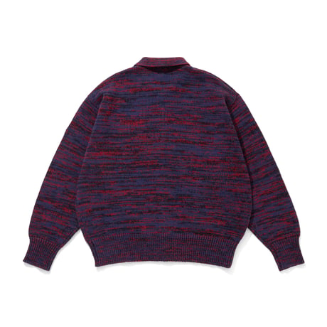 MIX KNIT CATDIGAN WITH BADGE_JAZZ