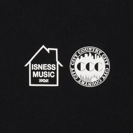 ISNESS MUSIC  x CITY COUNTRY CITY _L/S T-SHIRT_BLACK