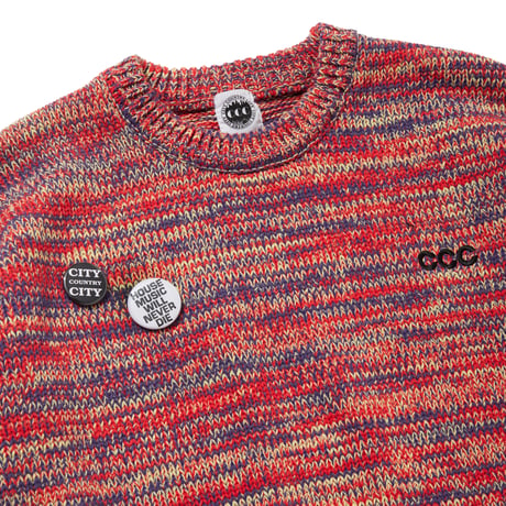 MIX KNIT SWEATER WITH BADGE_HOUSE