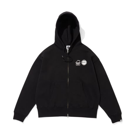 ISNESS MUSIC  x CITY COUNTRY CITY _ZIP UP HOODIE_BLACK
