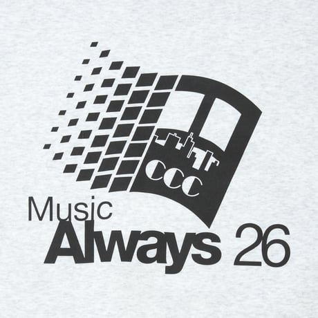 ISNESS MUSIC x CITY COUNTRY CITY_CREW NECK SWEATSHIRT_MUSIC ALWAYS 26_AH GRAY