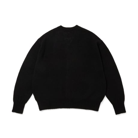 MOHAIR SWEATER WITH BADGE_BLACK