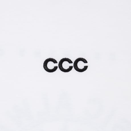 EMBROIDERY LOGO　COTTON L/S T-SHIRT_CCC_WHITE