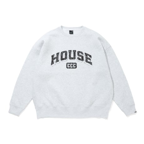 ISNESS MUSIC x CITY COUNTRY CITY_CREW NECK SWEATSHIRT_HOUSE_AH GRAY