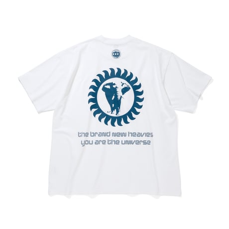 CITY COUNTRY CITY x the brand new heavies_Cotton T-shirt _You are the universe_White