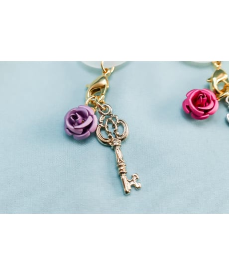 【Hiina Rose】／パウアシェルクロス&キー・チャーム アンブレラマーカーセット（ピンク）【期間限定・ご予約特典あり!!】