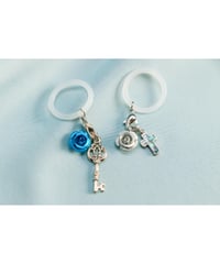 【Hiina Rose】／パウアシェルクロス&キー・チャーム アンブレラマーカーセット（ブルー）【期間限定・ご予約特典あり!!】