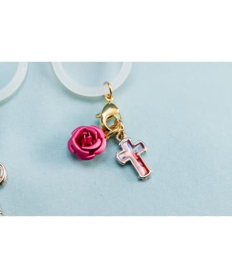 【Hiina Rose】／パウアシェルクロス&キー・チャーム アンブレラマーカーセット（ピンク）【期間限定・ご予約特典あり!!】
