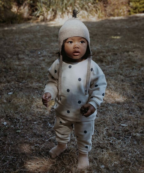 organic zoo - Fog Blue Dots Sweatpants GOTS
