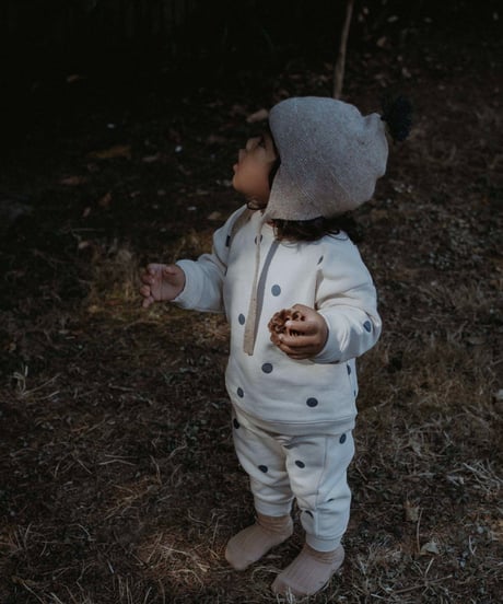 organic zoo - Fog Blue Dots Sweatshirt GOTS