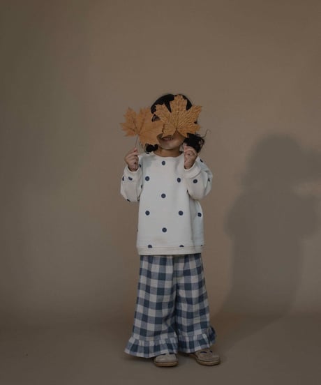 organic zoo - Fog Blue Dots Sweatshirt GOTS