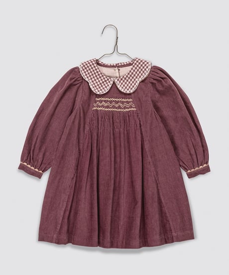 Little Cotton Clothes - Velvet Ruby Dress in Sugarplum
