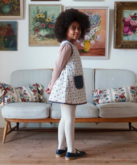 Little Cotton Clothes - Quilted Hannah dress Papier Floral
