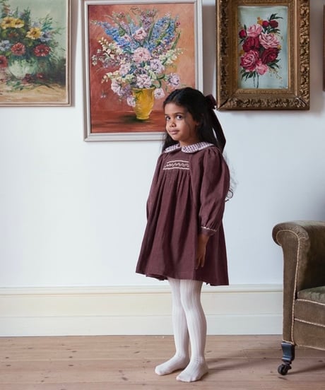 Little Cotton Clothes - Velvet Ruby Dress in Sugarplum