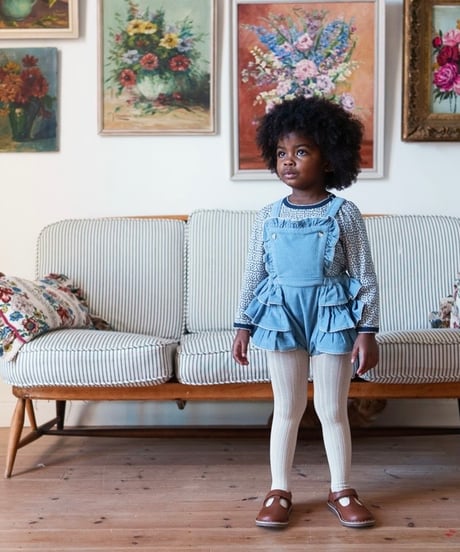 Little Cotton Clothes - Velvet Dhalia romper in Eggshell