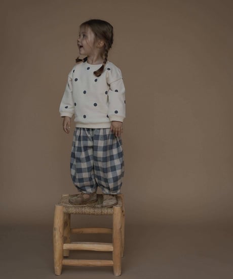 organic zoo - Fog Blue Dots Sweatshirt GOTS