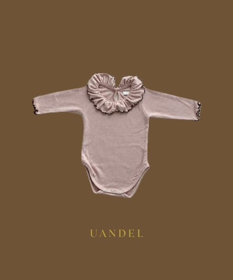 UANDEL- Mellow Collared Romper (Dusty Pink)