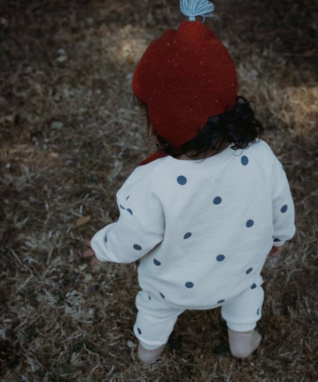 organic zoo - Fog Blue Dots Sweatshirt GOTS