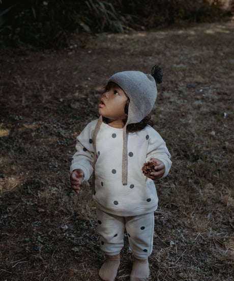 organic zoo - Fog Blue Dots Sweatshirt GOTS