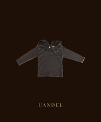 【予約販売商品】UANDEL - Mellow Collared Top(Charcoal)
