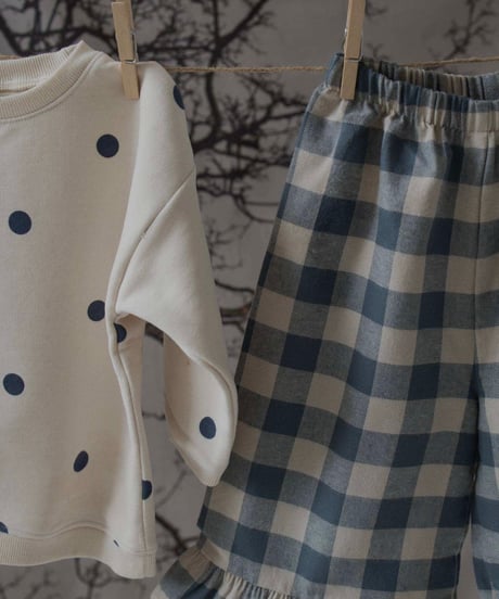 organic zoo - Fog Blue Dots Sweatshirt GOTS