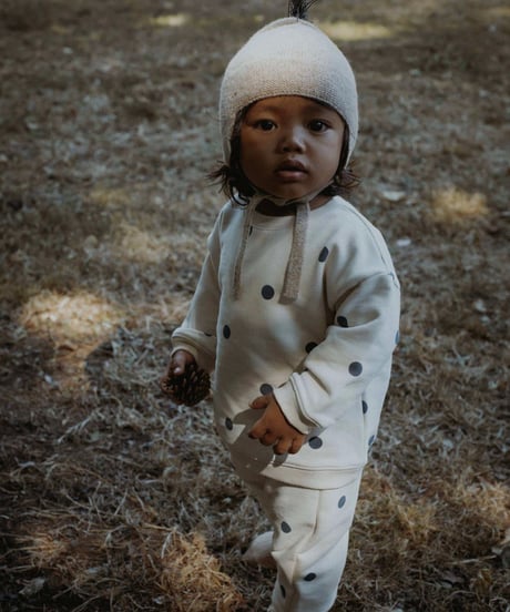 organic zoo - Fog Blue Dots Sweatpants GOTS