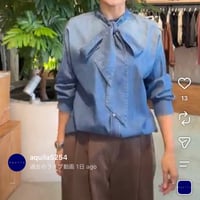 インディゴボウタイシャツ