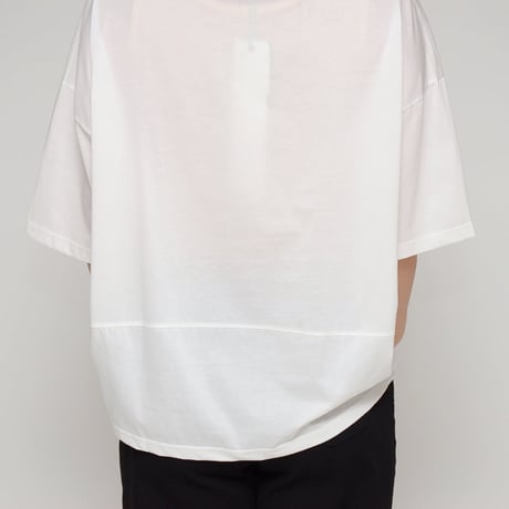 麻見えボックス刺繍Tシャツ