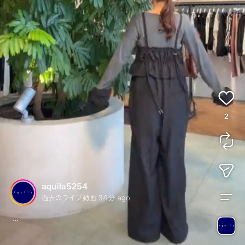 Eito stan 異素材切替フリルサロペット フリルサロペット | Aquila