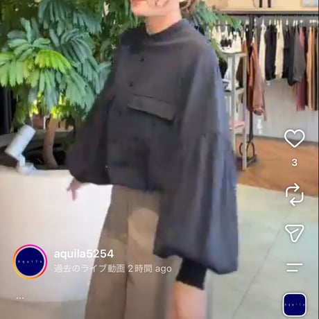 ボリュームスリーブシャツ