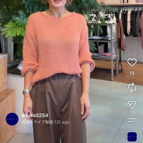 テープヤンニットプルオーバー