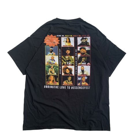 " ESSENCE FESTIVAL " S/S TEE BLACK