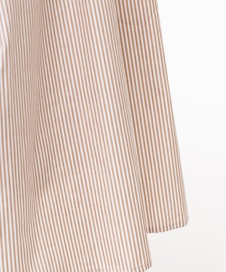 〈MARUTA〉 '100/2コットンストライプバンドカラーシャツ'