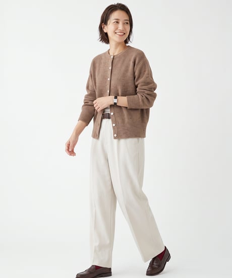 〈MARUTA〉 'ファンシーネップ片畦カーディガン'