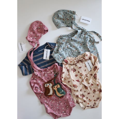 Misha&Puff  　BABY PATTIE ONESIE  (STRING/ANTIQUE ROSE HOLYOKE FLORAL)