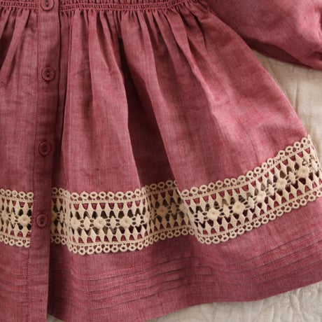 Bonjour  Dress Red chambray