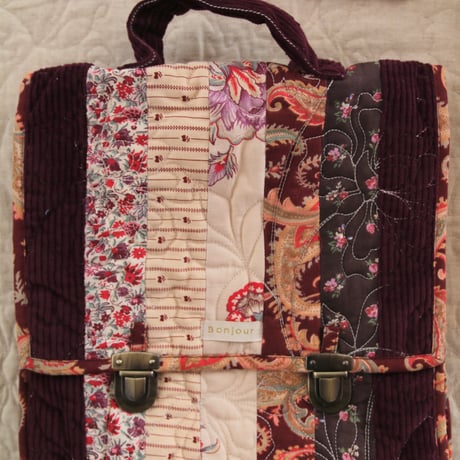 Bonjour  Patchwork school bag all AW26 prints