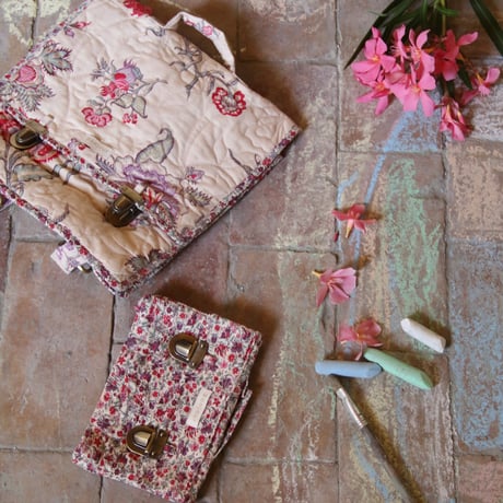 Bonjour  Quilted school pencil case Flowers field print