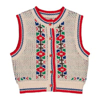 hello Simone  Polly vest Flower Ecru