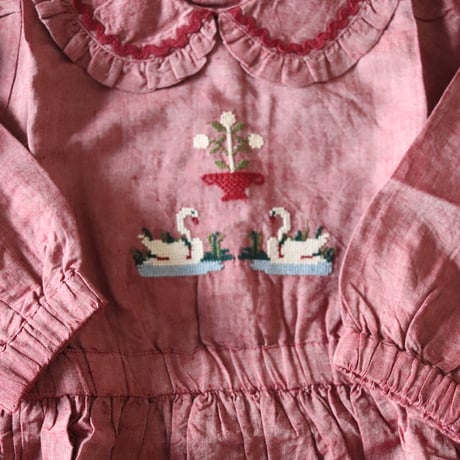 Bonjour  Blouse Red chambray