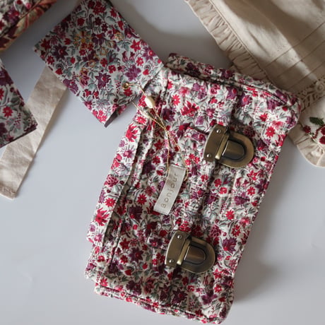 Bonjour  Quilted school pencil case Flowers field print